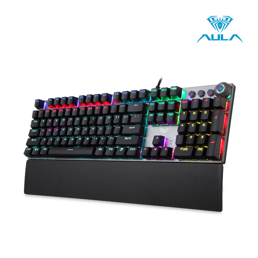 AULA F2058 WIRED MECHANICAL GAMING KEYBOARD - MULTI FUNCTIONAL & MEDIA CONTROL
