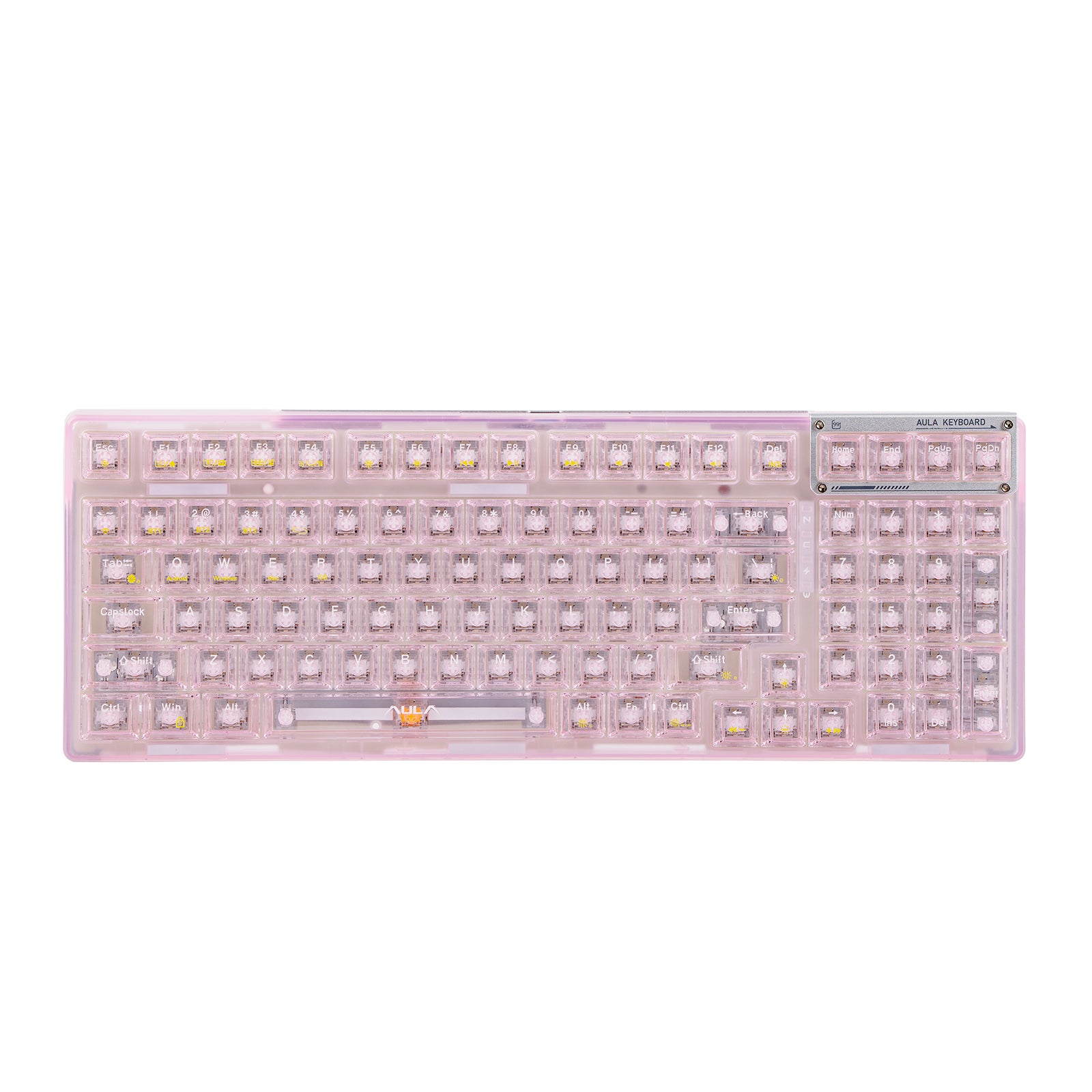 AULA F98 MECHANAICAL KEYBOARD - BLACK 2.4G WIRELESS + BLUETOOTH WITH TYPE C CHARGING