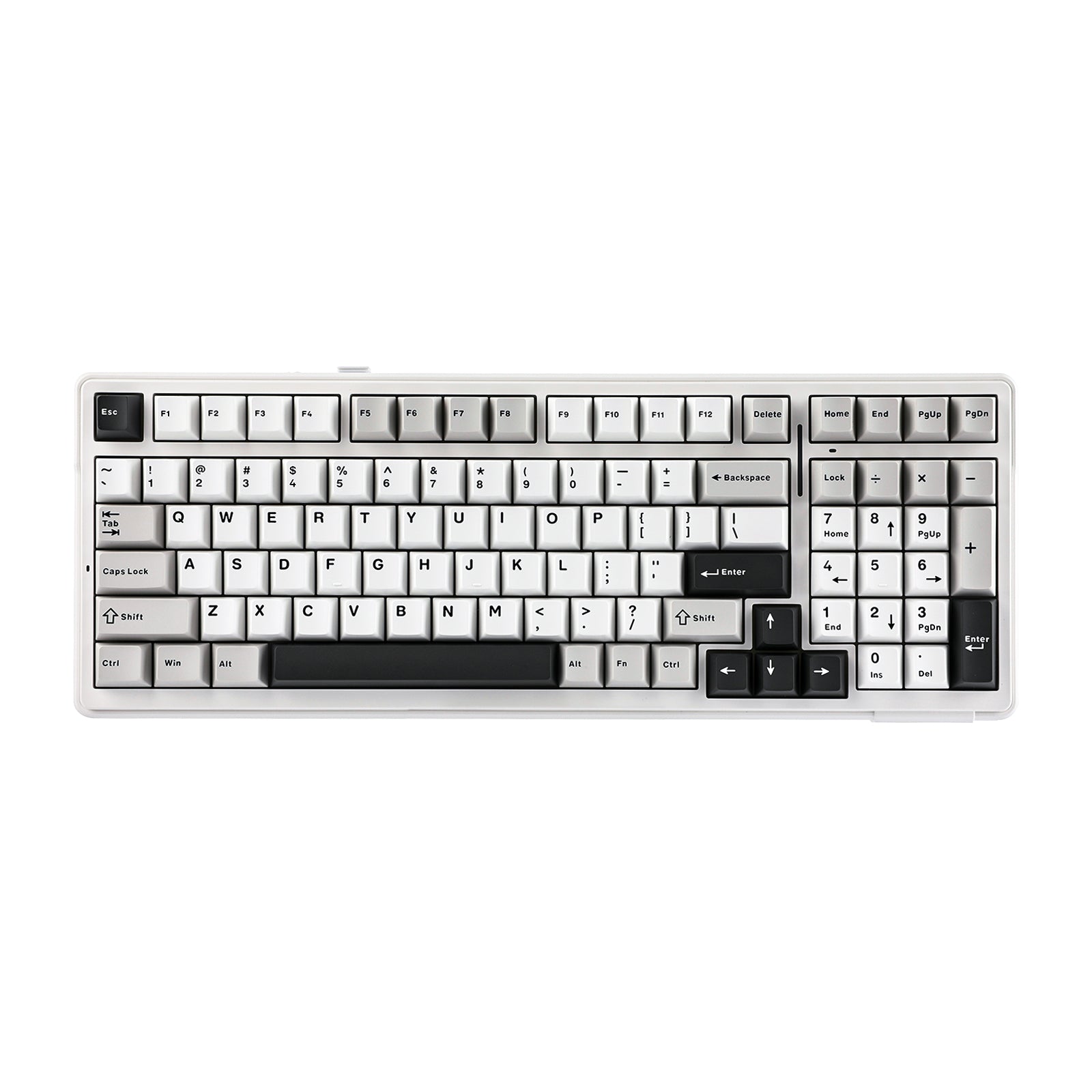 AULA F99 MECHANICAK KEYBOARD - COMICS KEYCAPS -COMIC GRAY WOOD SWITCH