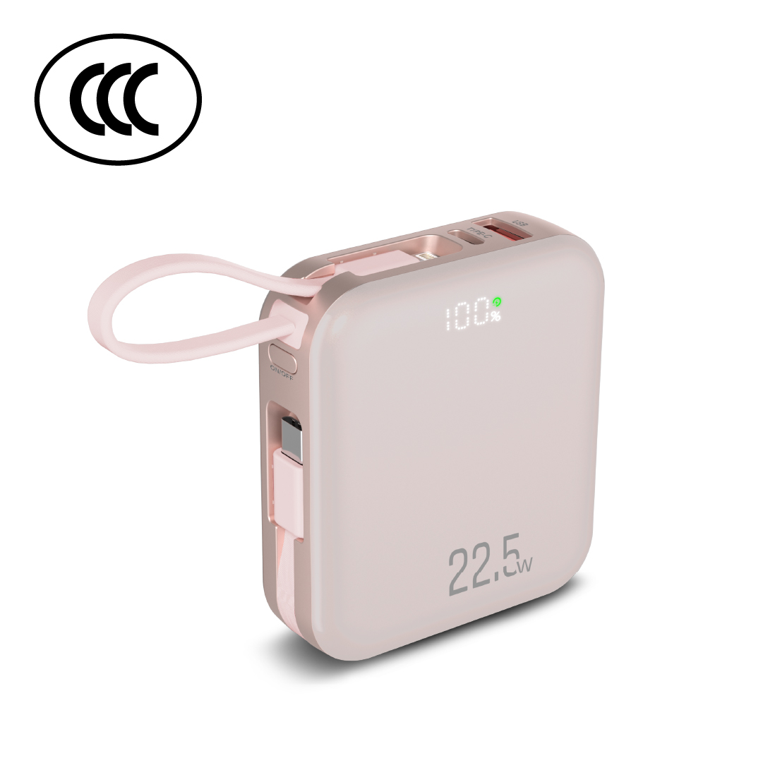 Cliptec MPB244 10000MAH 22.5W+PD20W FAST CHARGING POWER BANK WITH LIGHTNING & TYPE-C CABLE