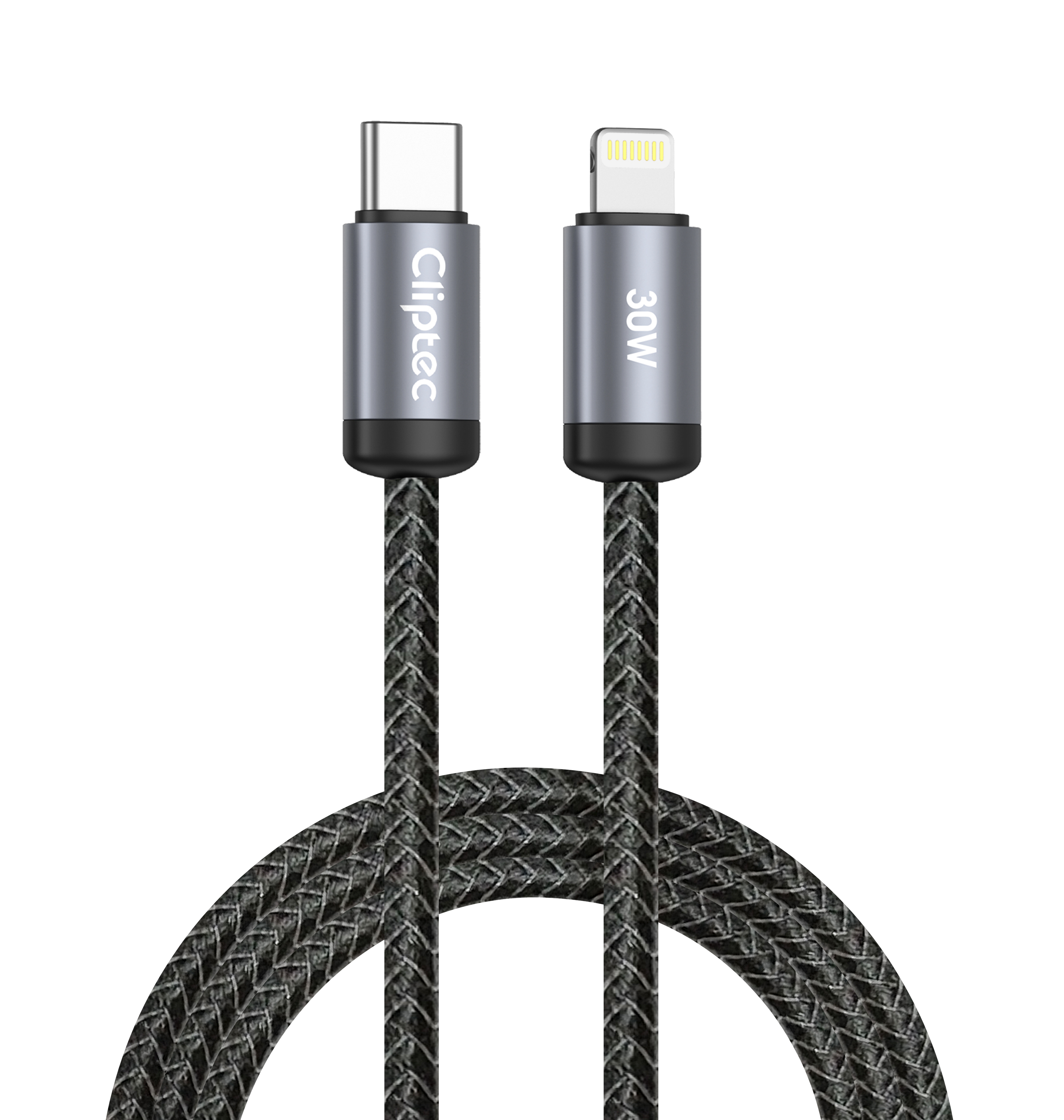 Cliptec TYPE C TO LIGHTNONG PD30W FAST CHARGING CABLE 1.2M