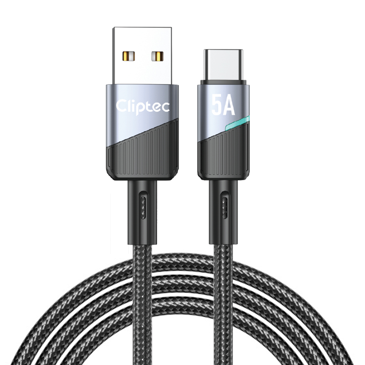 Cliptec USB TO TYPE C POWER AUTOCUT FAST CHARGING CABLE 5A 1.2M