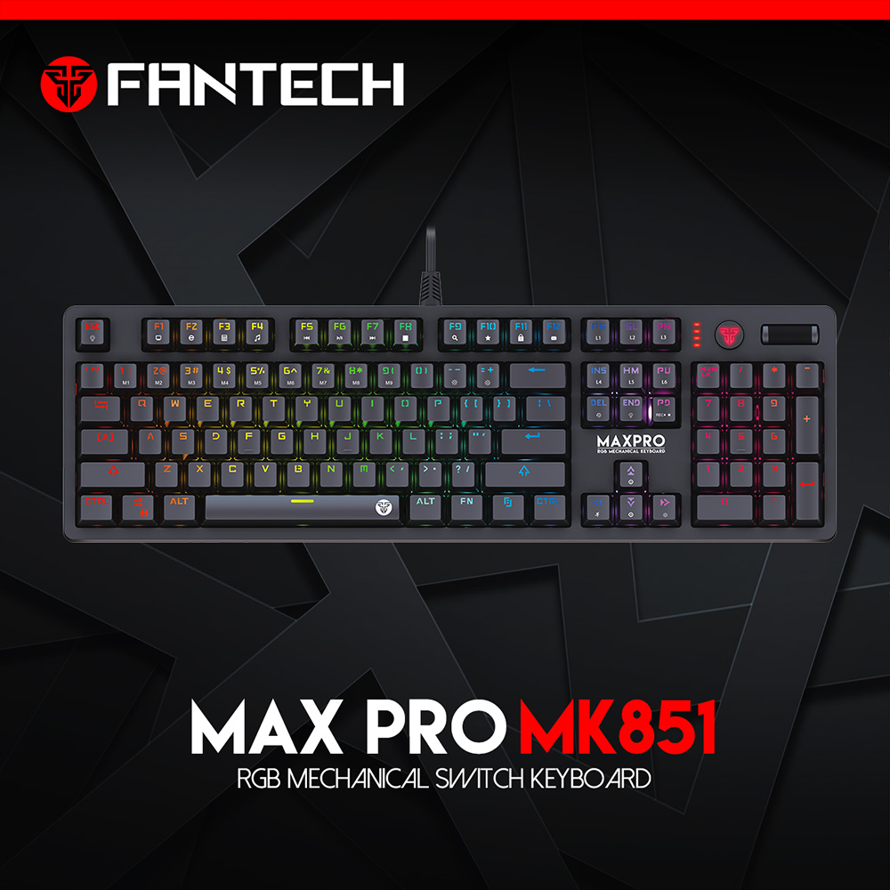 FANTECH MECHANICAL KEYBOARD MAX PRO MK851 BLUE SWITCH (KB87BU)