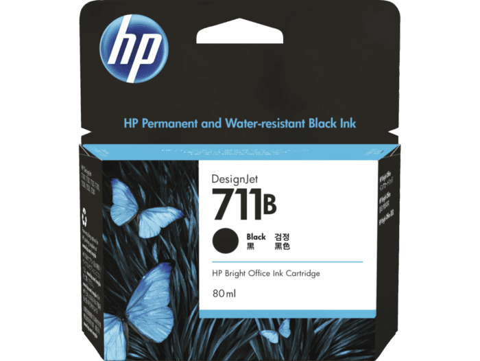 HP 711 80ML BLACK INK CARTRIDGE