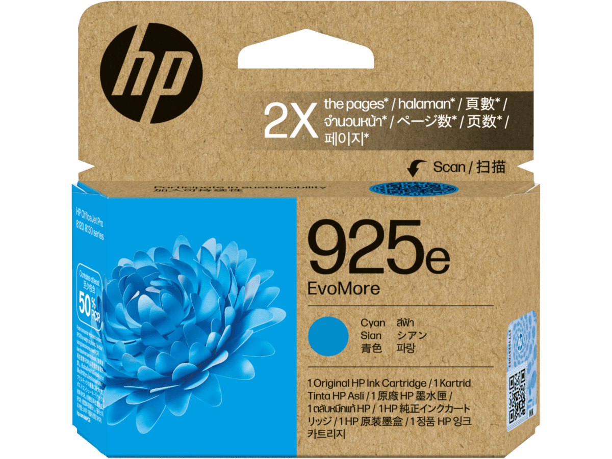 HP 925E EVO MORE CYAN INK - 800 PAGES