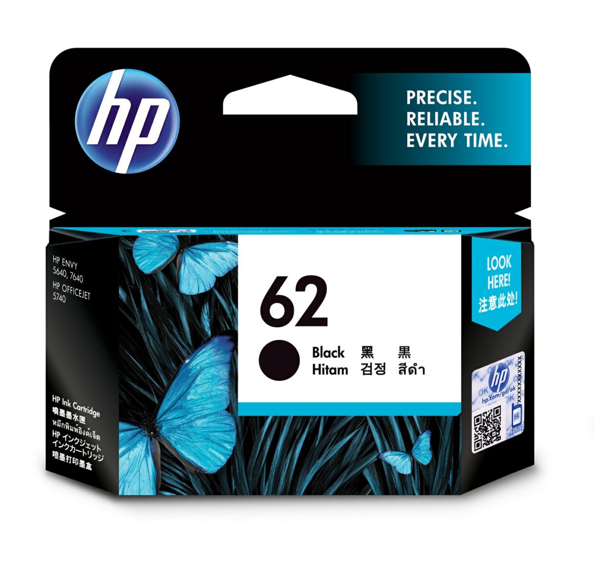 HP 62 BLACK INK CARTREIGE
