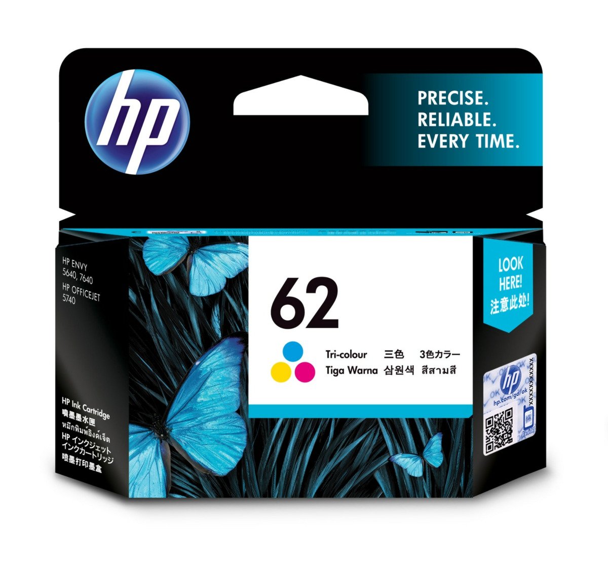 HP 62 TRI-COLOR INK CATRIDGE