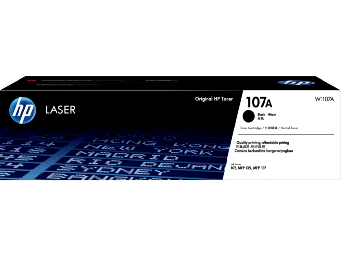 HP 107A BLACK ORIGINAL LASERJET TONER - 1000 pages