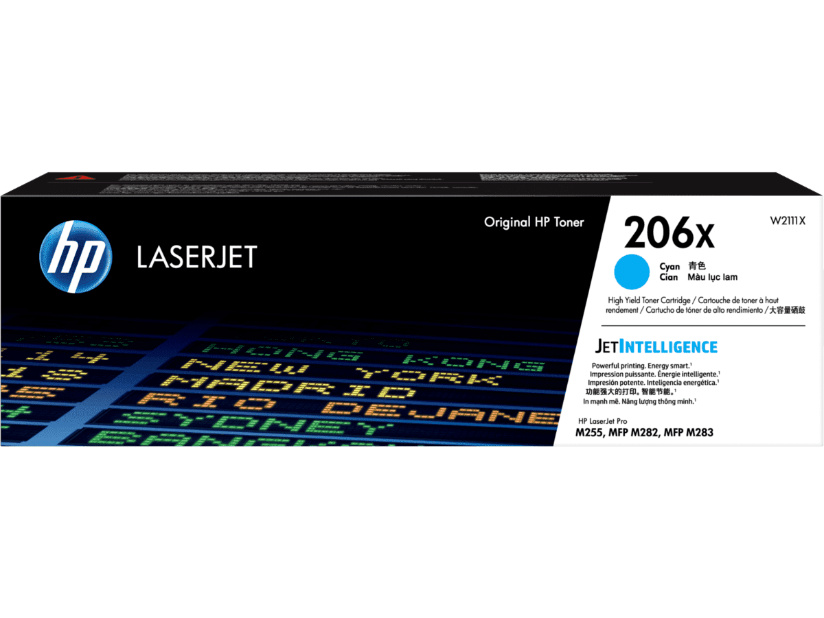 HP 206X CYAN TONER CARTRIDGE - 2450 pages