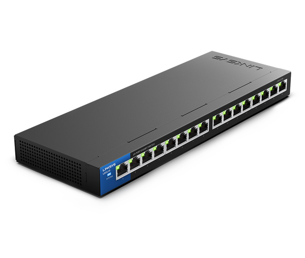 LINKSYS 16-PORT 10/100/1000 GIGABIT UNMANAGED SWITCHES (WALL MOUNT)