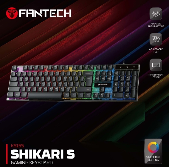 FANTECH SHIKARI S 104 KEY FANTECH WIRED MEMBRANE KEYBOARD K515S