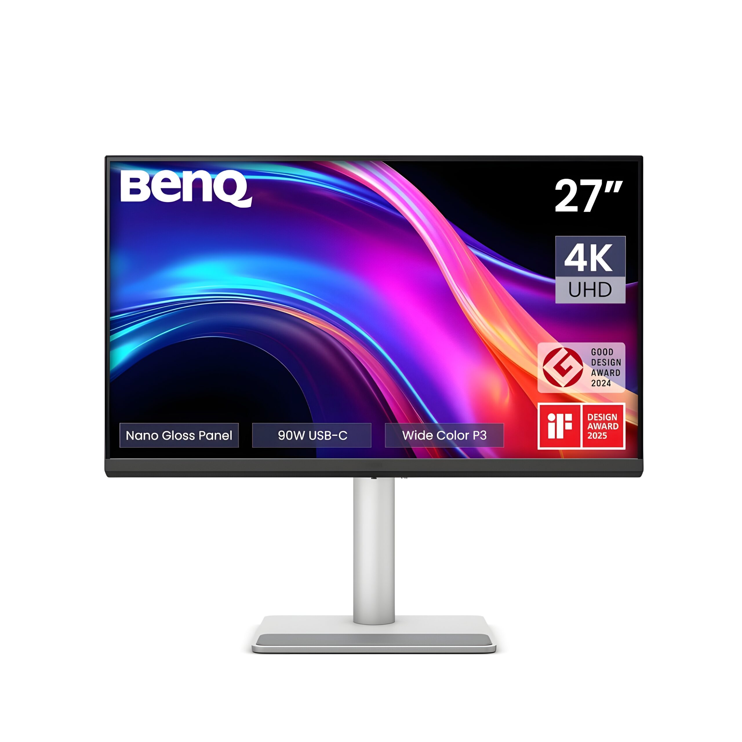 BENQ 27" 4K GLOSSY MMNITOR FOR MACBOOK HDMI PORT, TYPE C WITH 90W &…