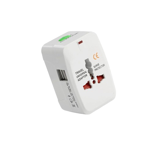 GLINK UNIVERSAL TRAVEL ADAPTER WITH 2 USB (1A)
