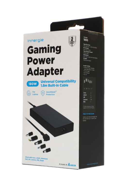 INNERGIE 180G 180W GAMING LAPTOP ULTRA SLIM POWER ADAPTER