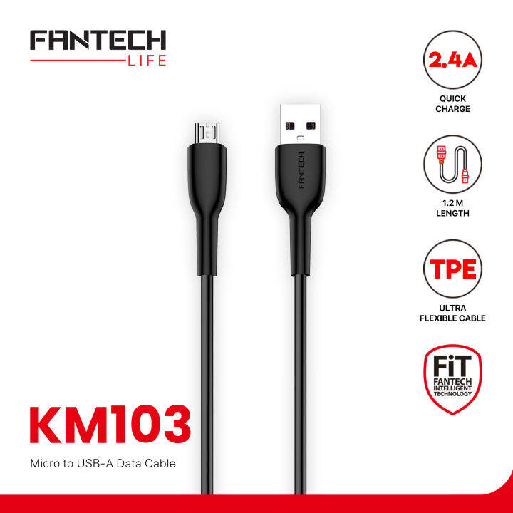 FANTECH KM103 1.2M MICRO USB DATA CABLE