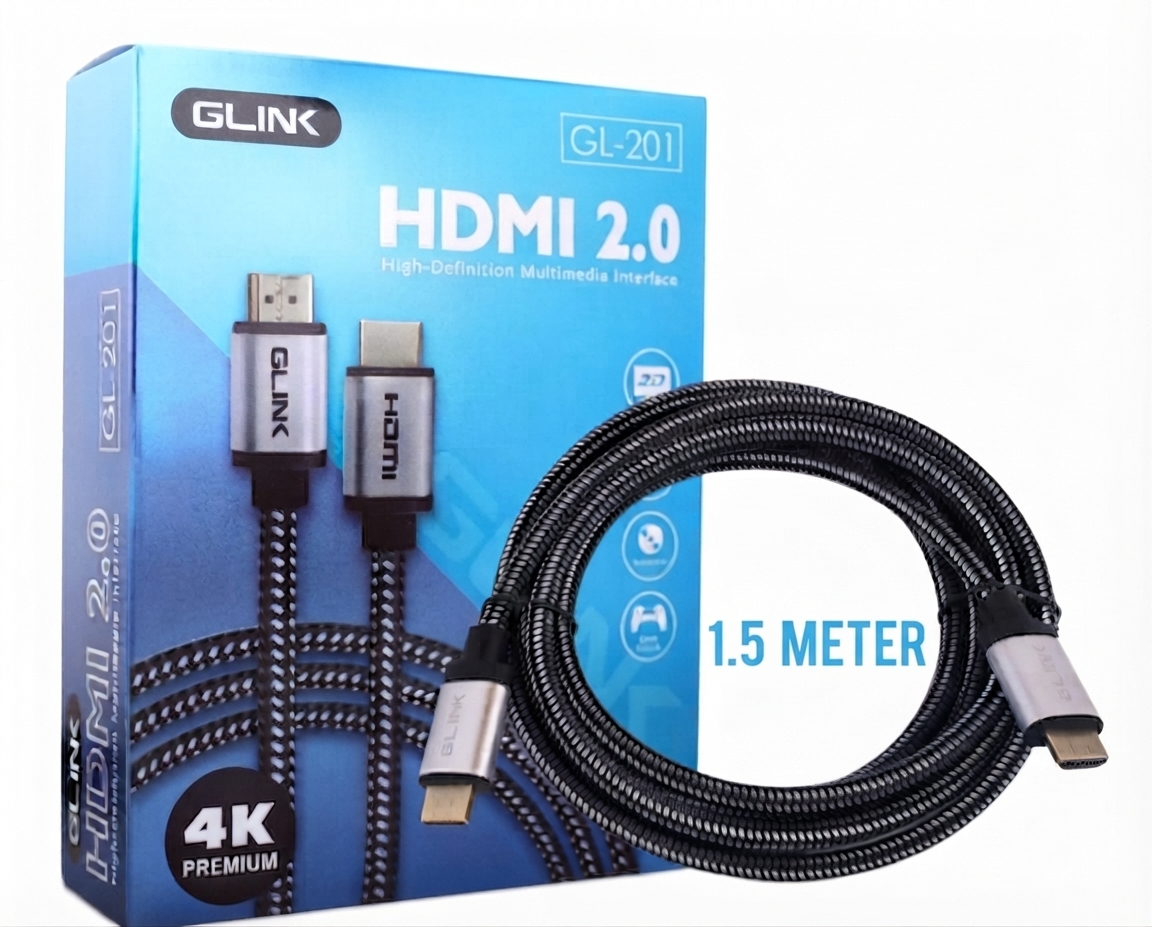 GLINK HDMI CABLE 2.0 BLUE HEAD - 1.5 METER