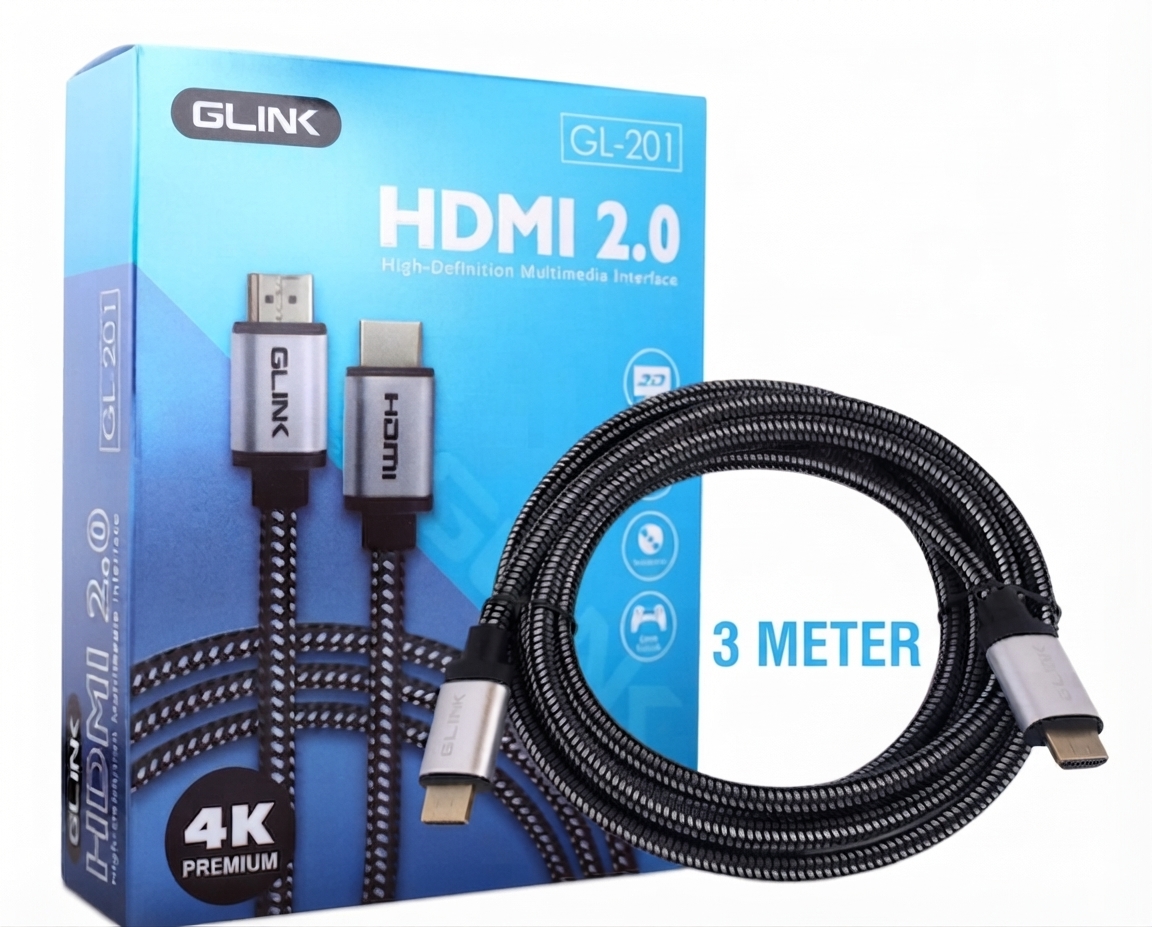 GLINK HDMI CABLE 2.0 BLUE HEAD - 3 METER