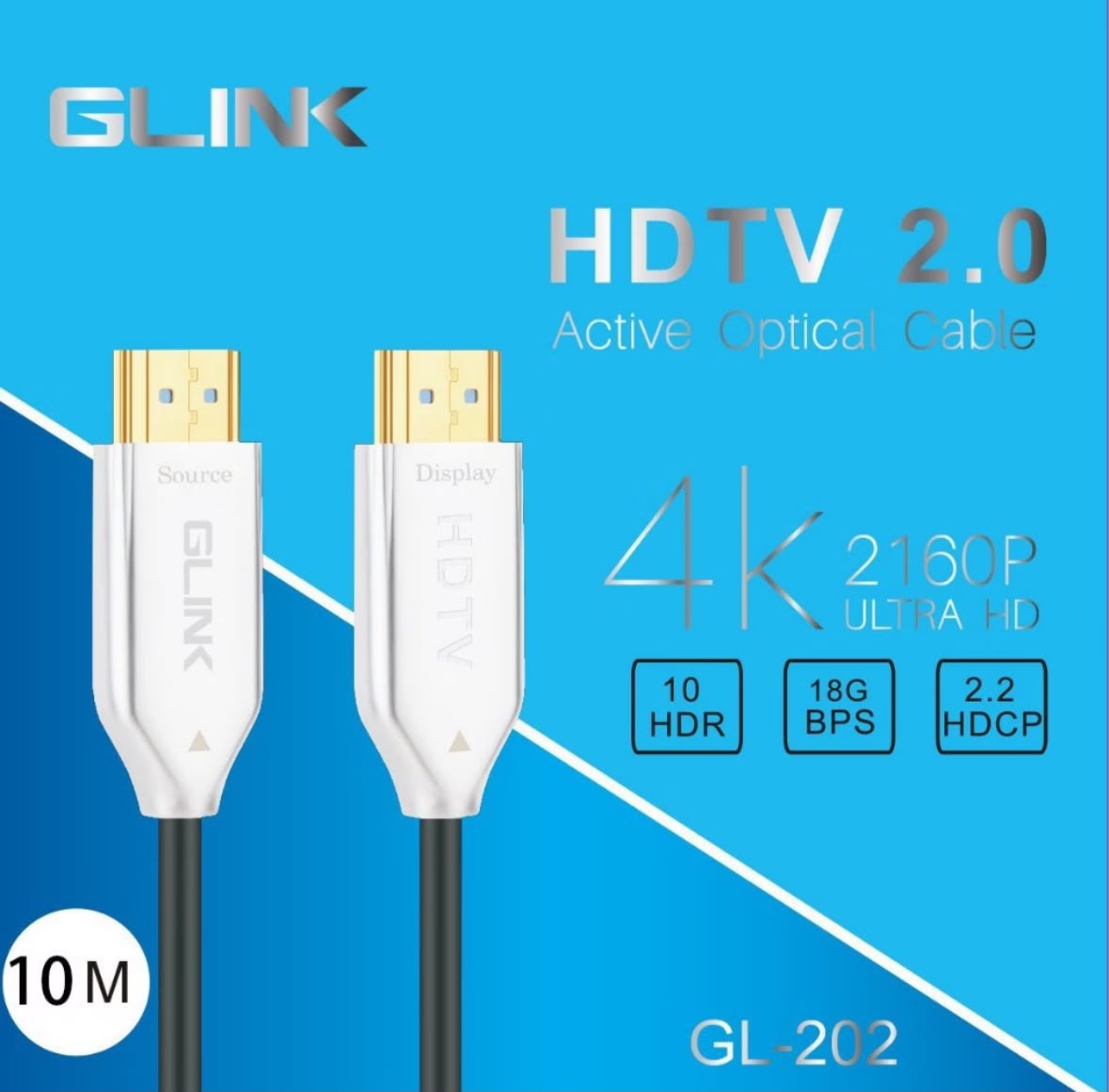 GLINK GL-202 ACTIVE OPTICAL HDMI CABLE - 10 METER