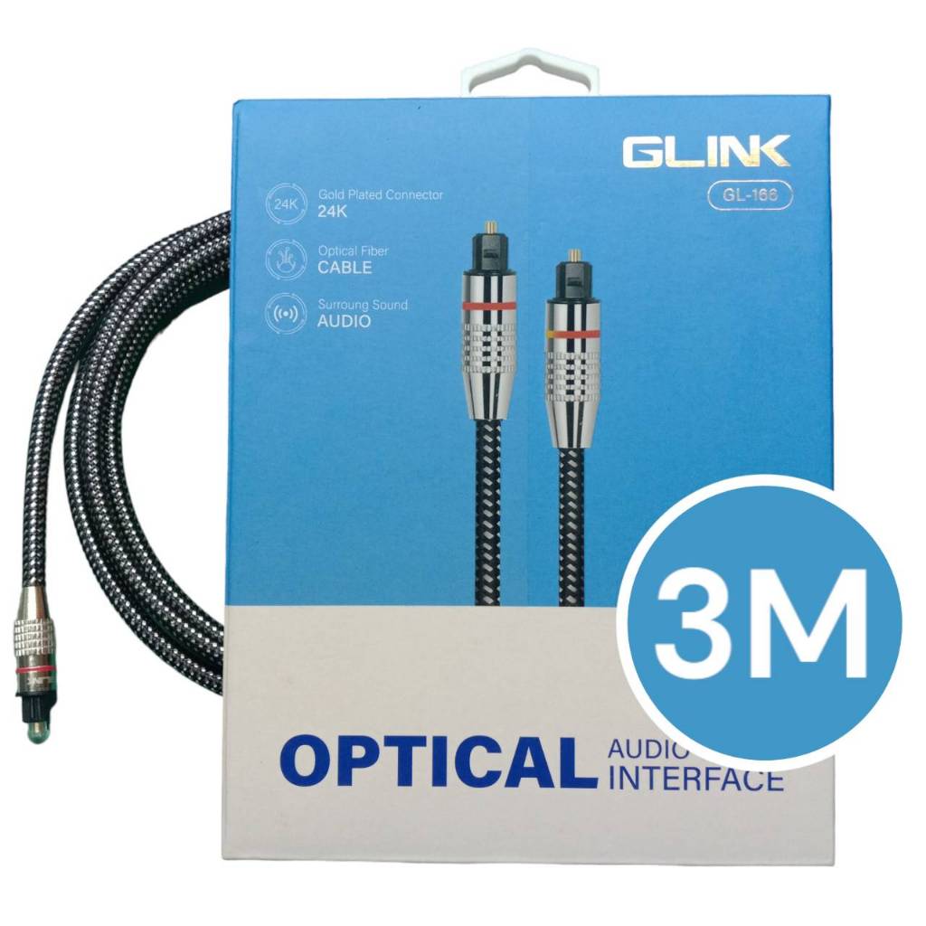 G-LINK OPTICAL AUDIO CABLE INTERFACE GL-166 3 METER - CB379BK
