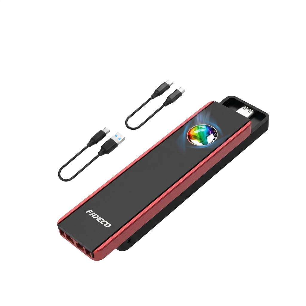 FIDECO M209CPS USB 3.1 TO M.2 NVME SSD & NGFE SSD ENCLOSURE WITH FAN - MR200BK