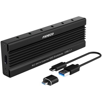 FIDECO M219PCS RGB USB 3.1 TO M.2 NVME SSD & NGFF SSD ENCLOSURE - MR219BK
