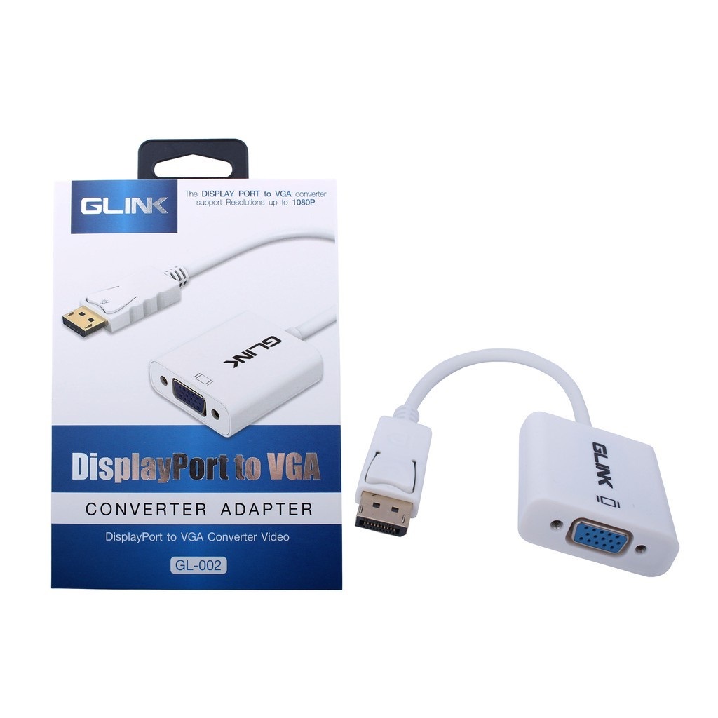 GLINK MINI DISPLAY PORT TO VGA CONVERTER WHITE -20CM