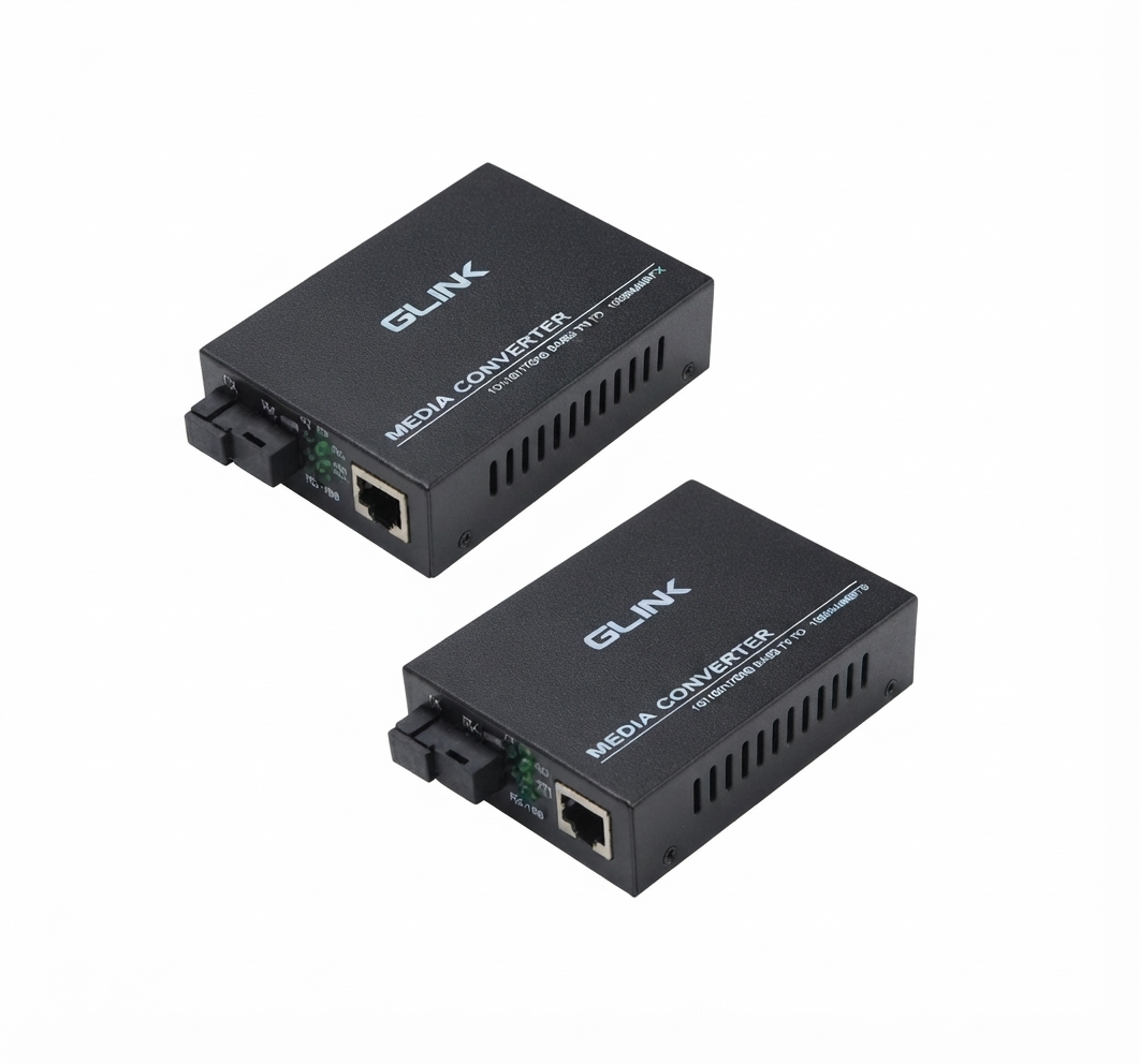 GLINK GCVT-07 ETHERNET MEDIA CONVERTER 10/100/1000 20KM A+B, 2PCS/SET SINGKE MODE