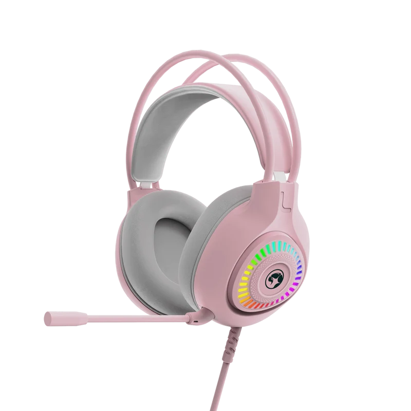 MARVO HP8325 USB 2.0 WIRED GAMING RGB HEADSET PINK