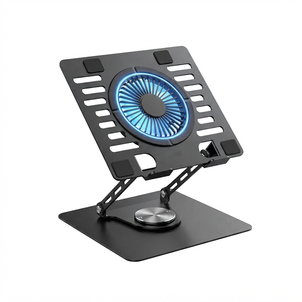 GLINK NC72 ANGLE ADJUSTABLE 15.9" IRON MATERIAL LAPTOP STAND WITH COOLING FAN COOLER