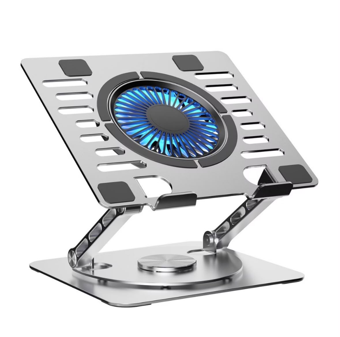 GLINK NC73-GY ANGLE ADJUSTABLE 15.9" ALUMINIUM LAPTOP STAND WITH COOLING FAN