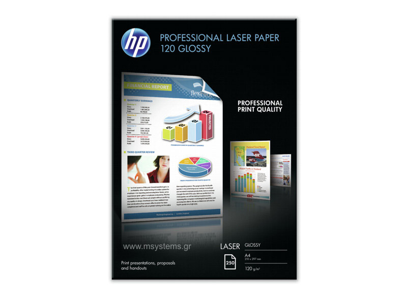 HP PROF LASER PAPER GLS A4120g -250shts