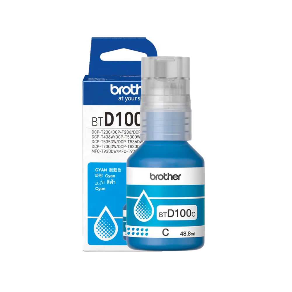 BROTHER BT D100 INK BOTTLE - CYAN