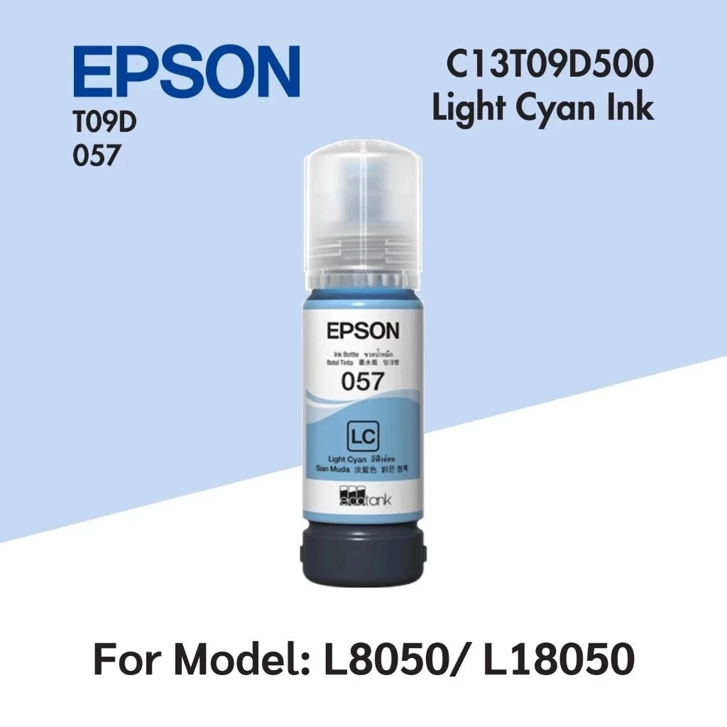 EPSON 057 LIGHT CYAN REFILL BOTTLE INK - C13T09D500