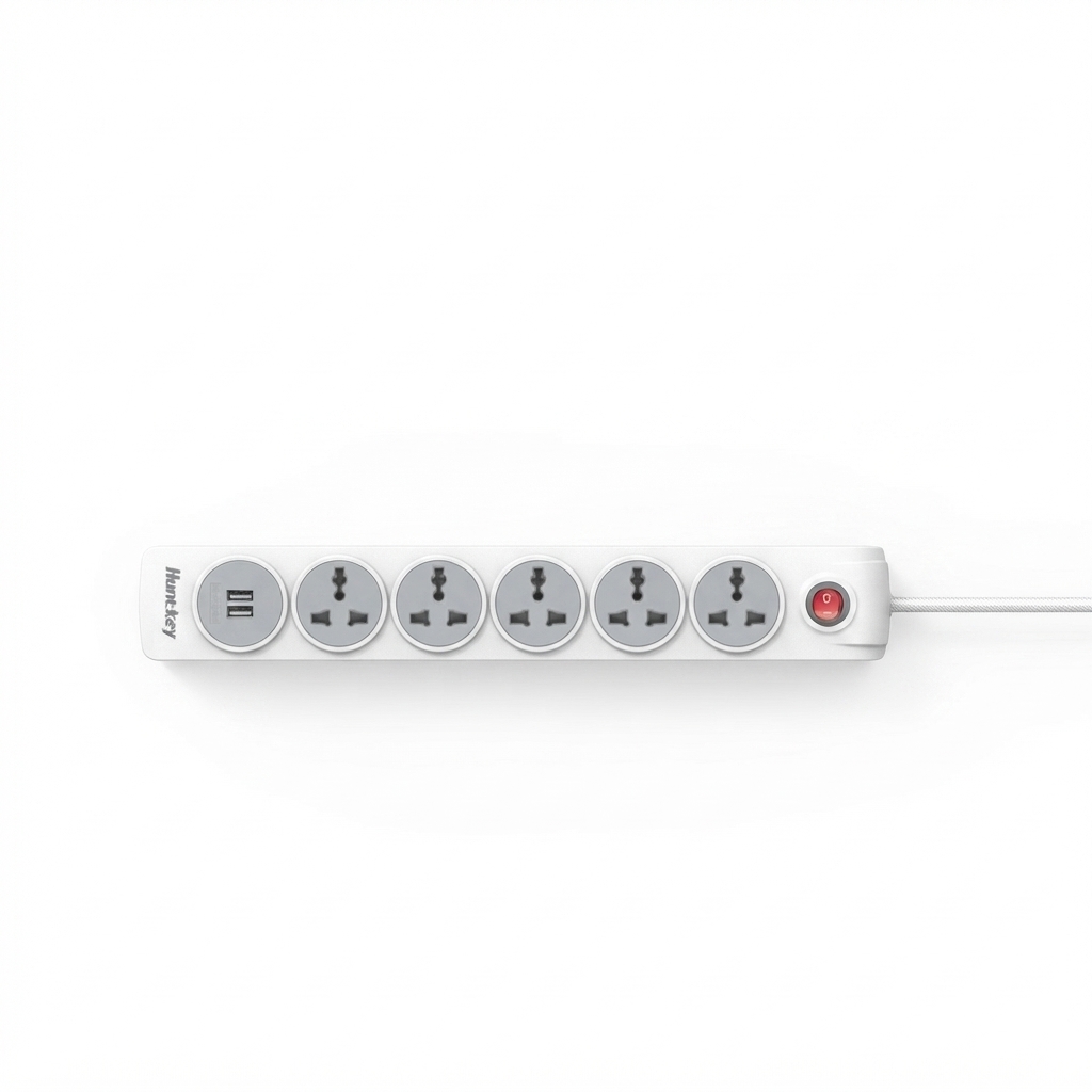 HUNTKEY POWER STRIP SZN607 2 USB 2.4A OUTPUT CABLE