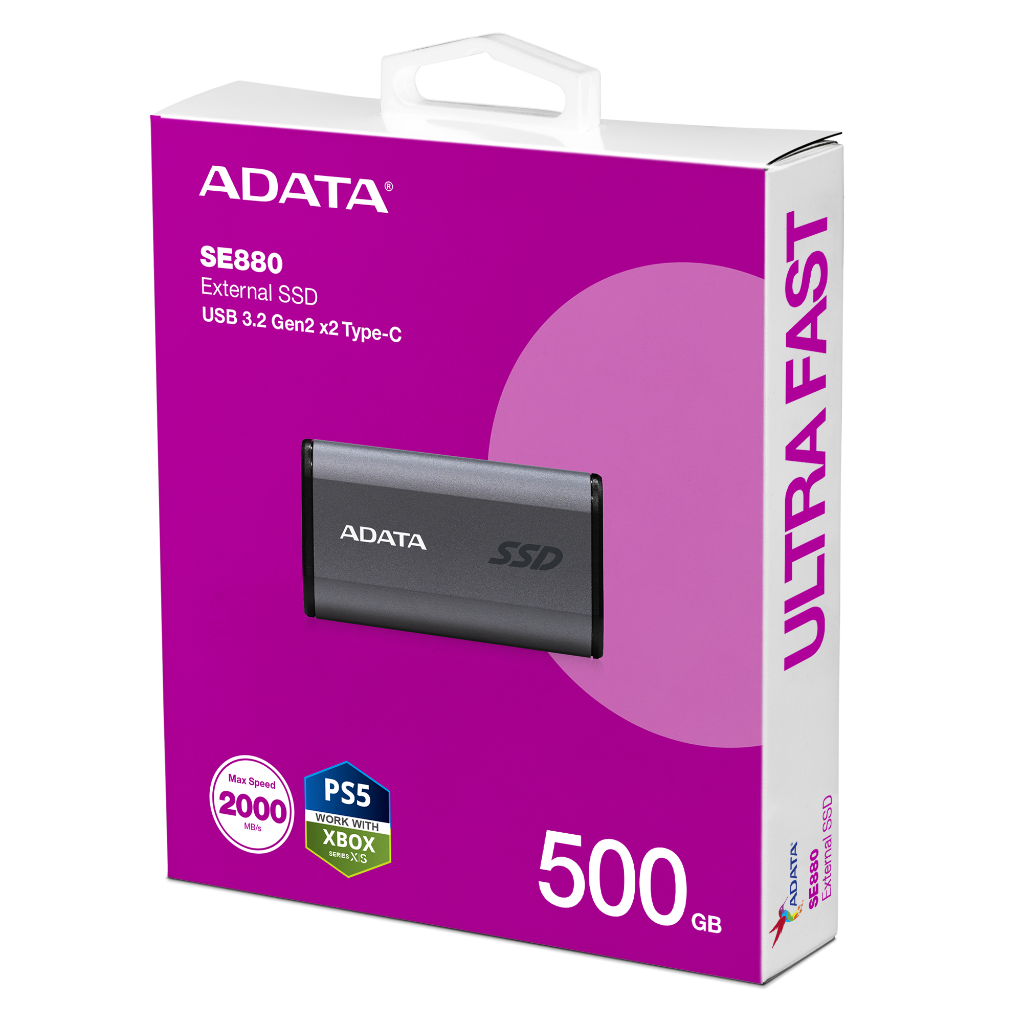 ADATA SSD PORTABLE ELITE SE880 500GB