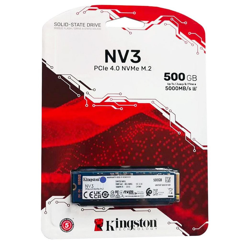 KINGSTON NV3 500GB M.2 2280 PCIE NVME SSD