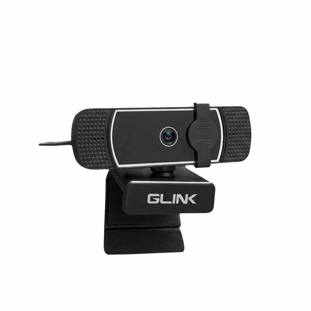 GLINK 2K 3.7MP USB WEBCAM BUILD IN MIC WITH TRIPOD PRIVACY COVER wc12