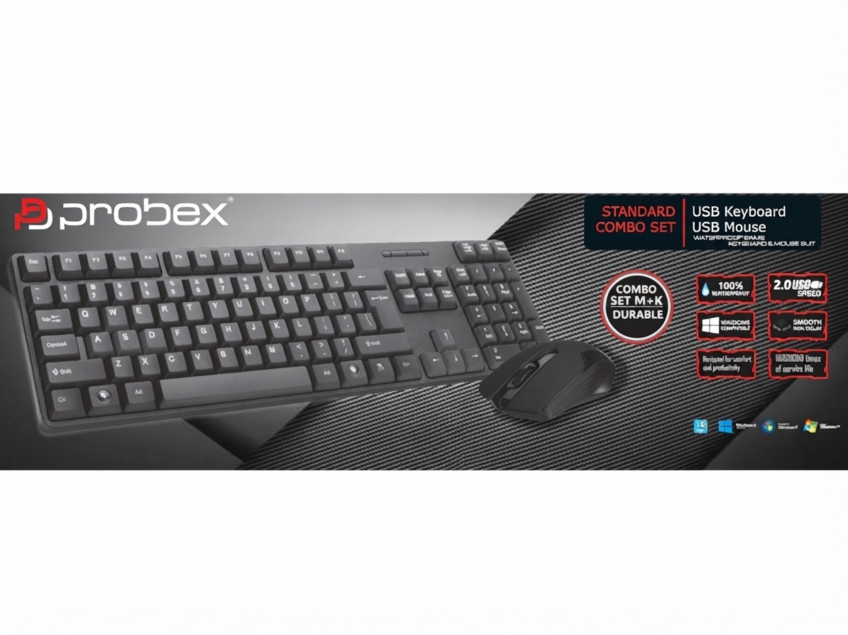 PROBEX KEYBOARD & MOUSE WIRED KM-D01