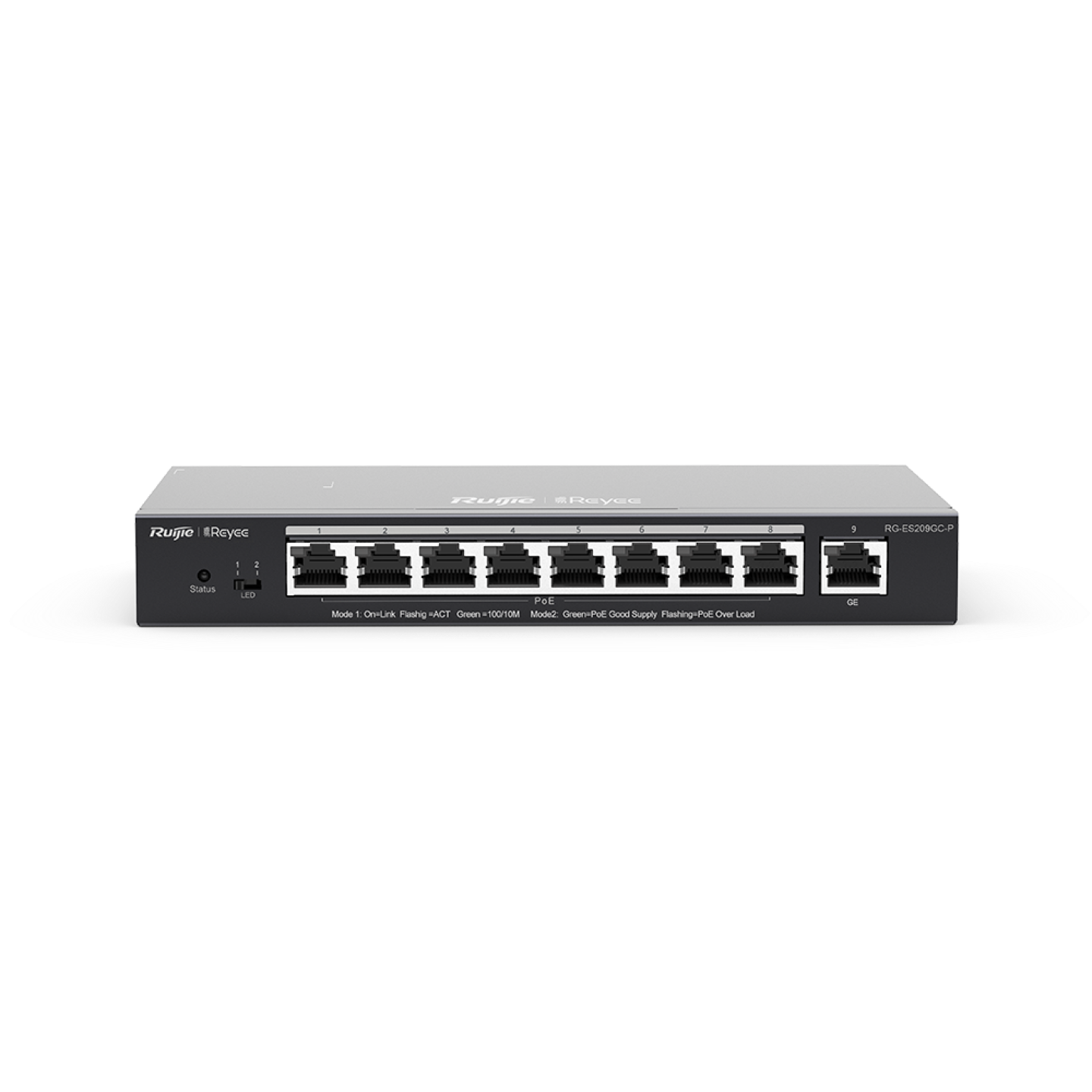RUIJIE RG-ES209GC-P GIGABIT POE SWITCH 8 GIGABIT POE PORTS 120W