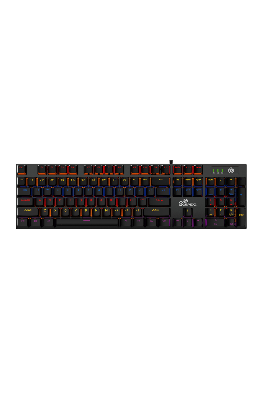 SALPIDO TROOPER 200 GAMING MECHANICAL BACKLIGHTING 7 COLOURS LED KEYBOARD-BLUE SWITCH