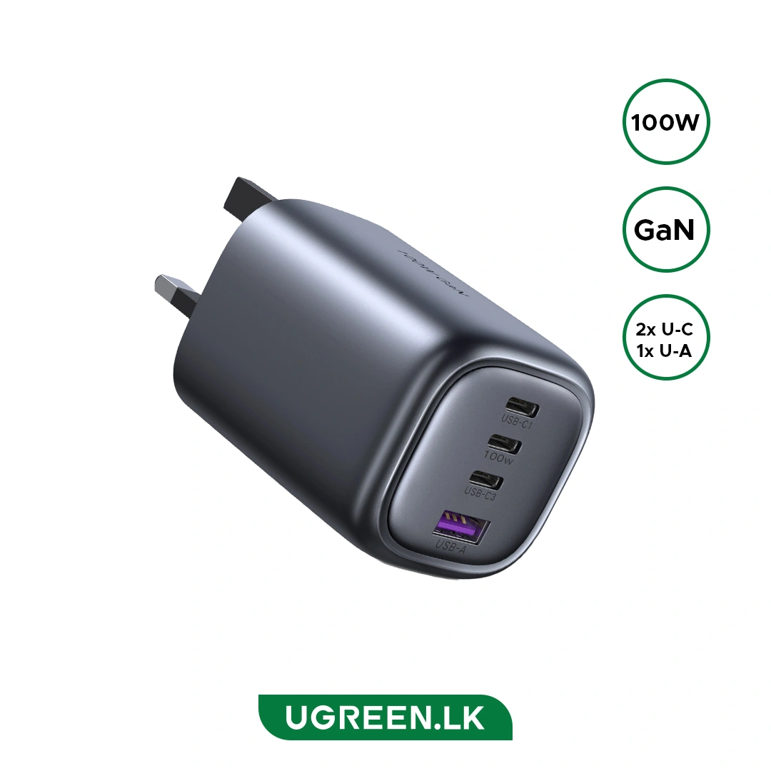 Ugreen NEXODE 100W 3C1A GAN FAST WALL CHARGER UK