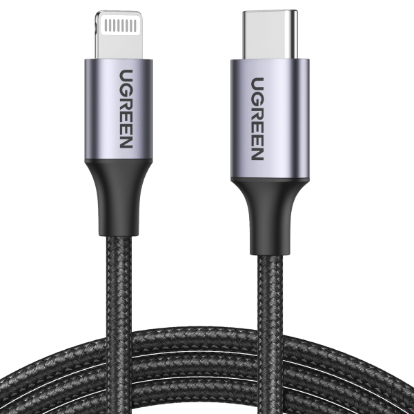 Ugreen USB-C TO LIGHTNING M/M CABLE ALUMINIUM SHELL BRAIDED 1 METER