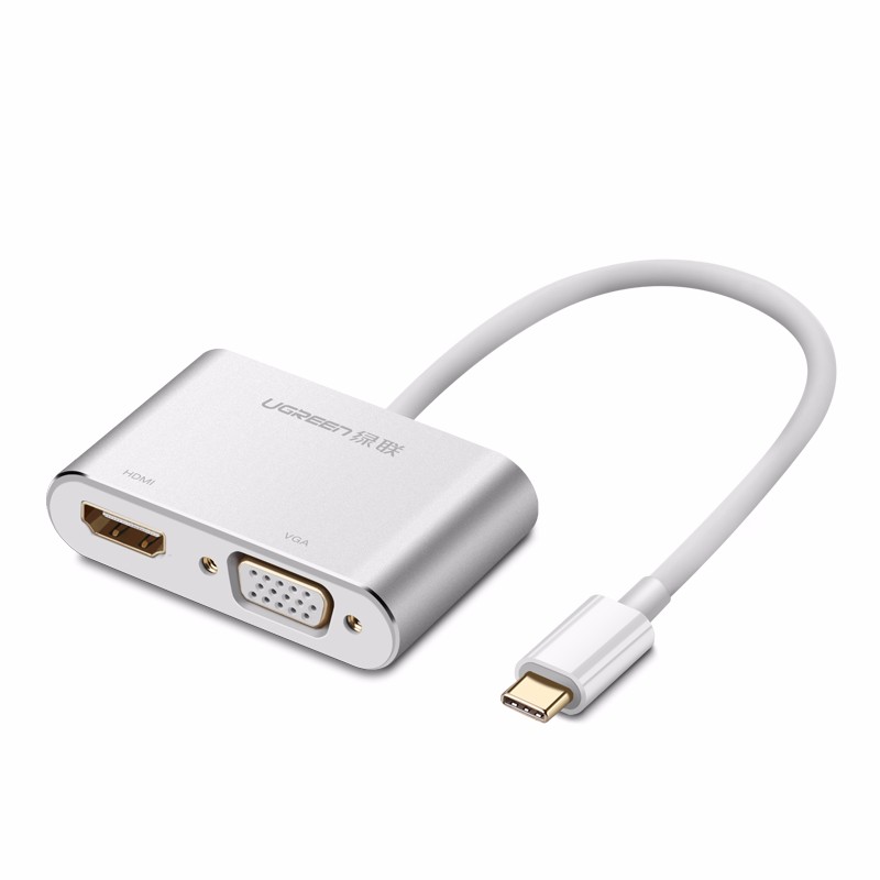 Ugreen USB-C TO HDMI+VGA Converter With PD ALUMINUM CASE