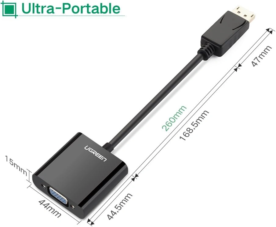 Ugreen DP MALE TO VGA FEMALE CONVERTER