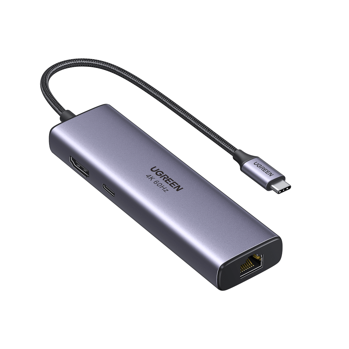 Ugreen 10 IN 1 HIGH END USB-C 3.2 20GBPS TO 1*USB-A 3.2+1*USB-A 3.0+2*USB-C 3.0+2*HDMI 4K@60HZ+RJ45