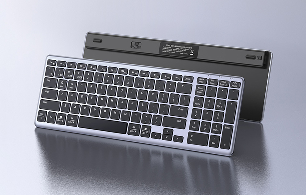 Ugreen DUAL MODE W/L 2.4G + BT 5.0 ULTRA SLIM KEYBOARD (RECHARGEABLE)